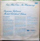 Parween Sultana & Dilshad Khan - One Plus One In Harmony (Vinyl) Image